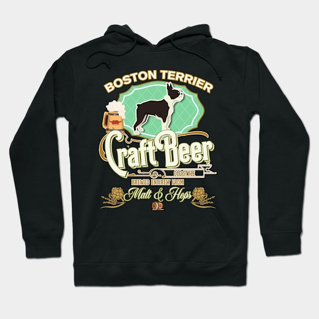 Boston Terrier Gifts - Beer Dog lover Hoodie by StudioElla